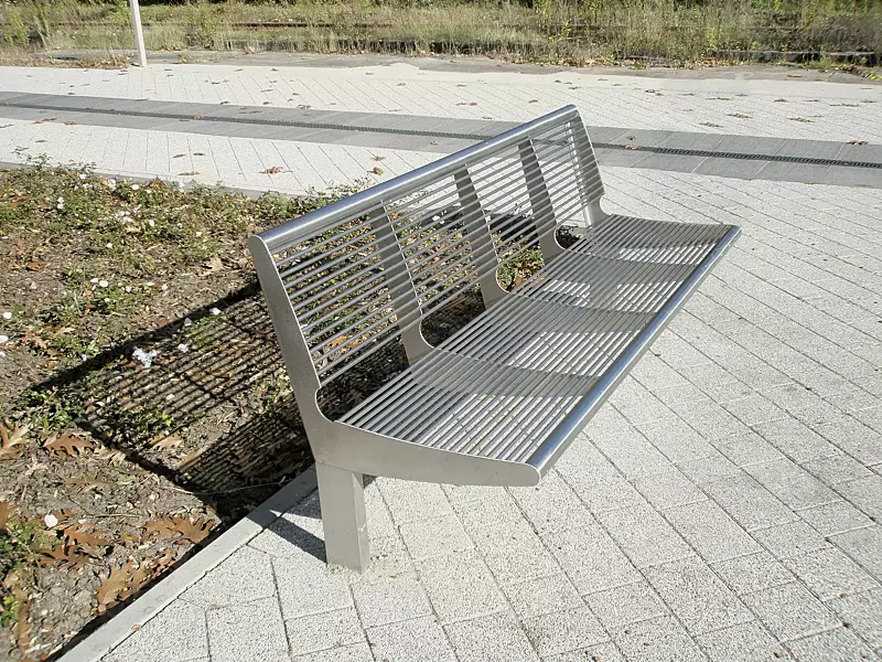 Sitzbank CARPI mit Rückenlehne, Breite 1800 mm