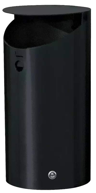 Abfallbehälter LEICESTER zur Wandbefestigung, in RAL 7016 anthrazitgrau