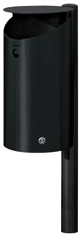 Abfallbehälter LEICESTER zum Einbetonieren, in RAL 7016 anthrazitgrau