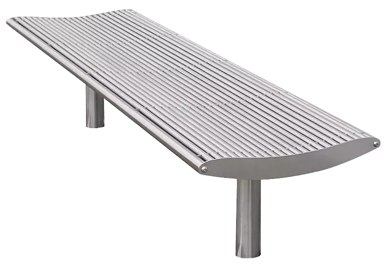 Sitzbank OLBIA ohne Rückenlehne, Edelstahl