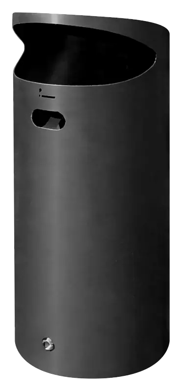 Abfallbehälter FOSTON mit Ascher, zur Wandbefestigung, Edelstahl pulverbeschichtet in DB 703 eisenglimmer