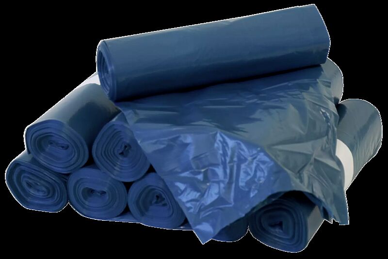 Kunststoff-Abfallsäcke aus LDPE, blau, 80 my, 120 Liter, VE = 250 Stück