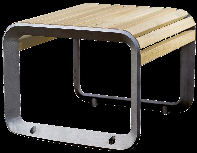 Sitz PORTIQOA ohne Rückenlehne, mit Robinienholzbelattung