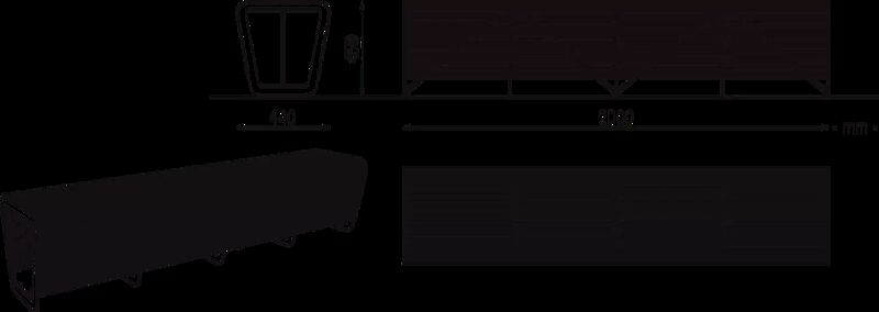 Sitzbank LIMPIDO ohne Rückenlehne