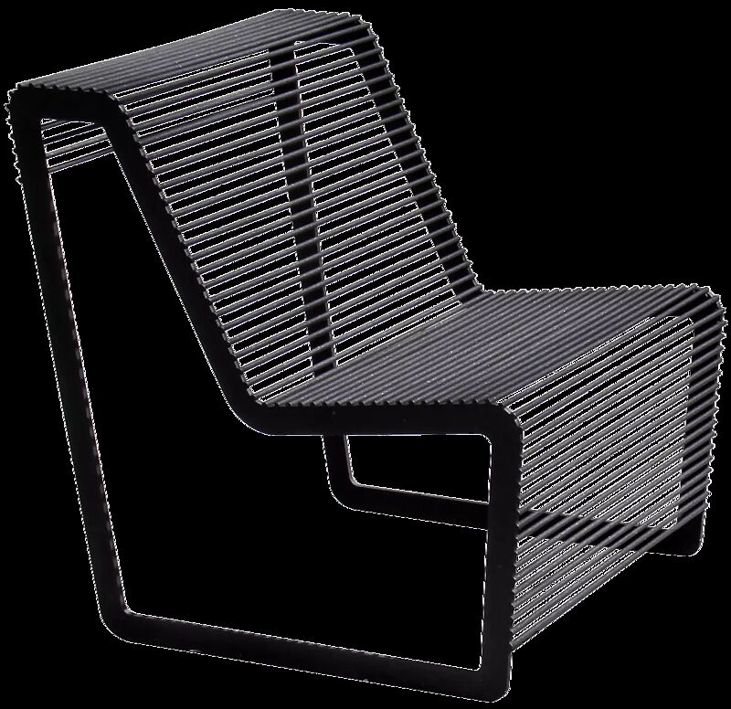 Sitz LIMPIDO mit Rückenlehne, in RAL 9005 tiefschwarz