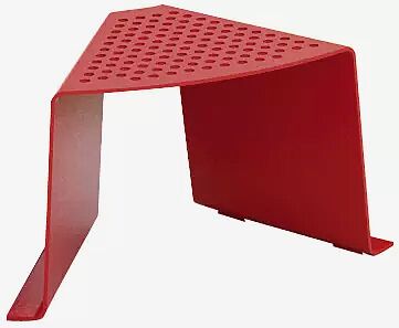 Sitz SINUS gebogen, ohne Kunststoffnoppen, in RAL 3003 rubinrot