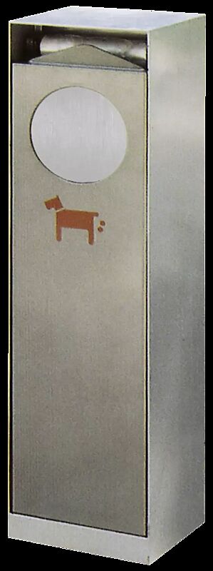 Hundetoilette CRYSTAL, Edelstahl, Siebdruck in RAL 2004 reinorange