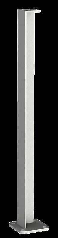 Poller LOT zum Aufdübeln bei +/- 0 mm, in RAL 9006 weißaluminium