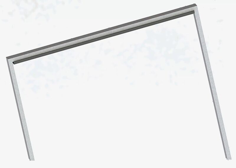 Anlehnbügel EDGETYRE, Breite 1220 mm, in RAL 9006 weißaluminium