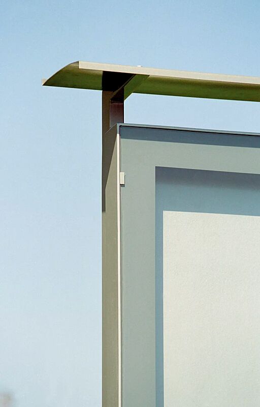 Überdachung Schaukasten C-LIGHT IF in RAL 9007 graualuminium