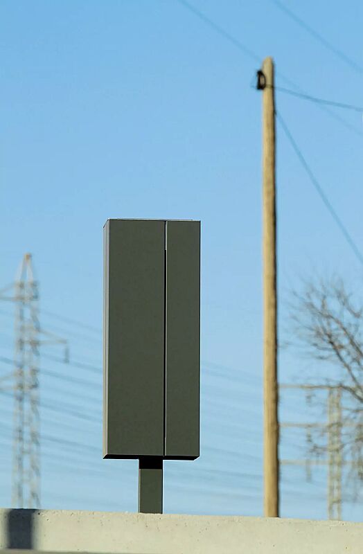 Abfallbehälter NANUK, quadratisch, ohne Schutzdach, Korpus: Stahlblech, in DB 703 eisenglimmer