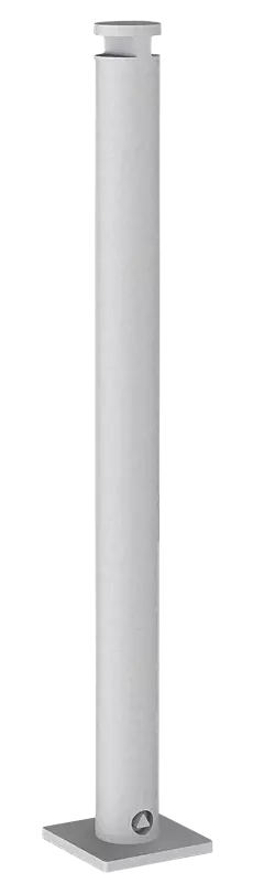 Poller DONAT zum Einbetonieren, in RAL 9006 weißaluminium