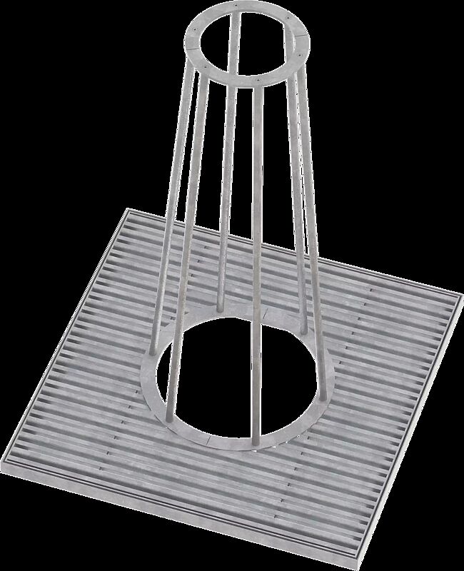 Baumschutzrost ARBOTTURA, quadratisch, mit Baumschutzgitter