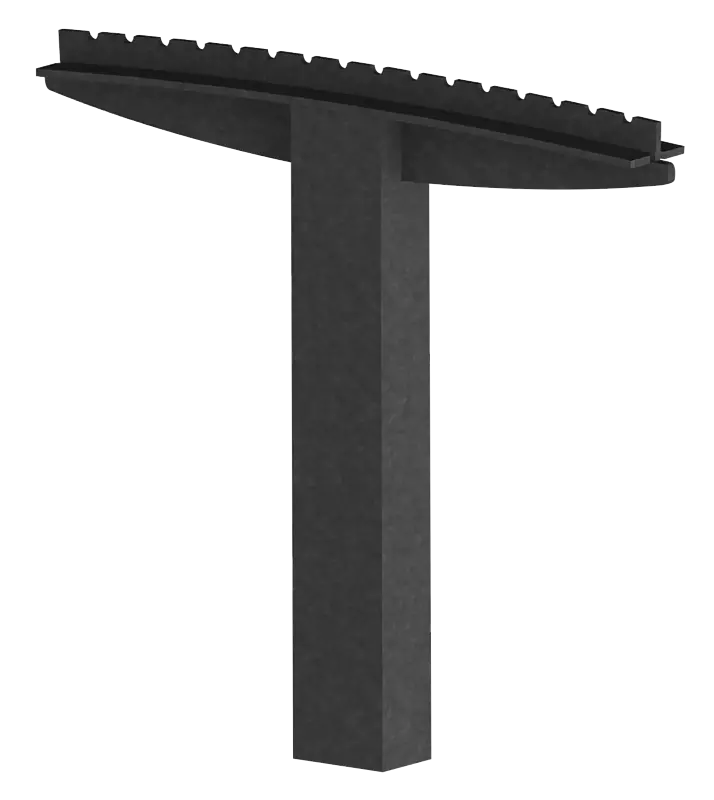 Stützfuß für Einzelelemente VERA SOLO, in RAL 7016 anthrazitgrau