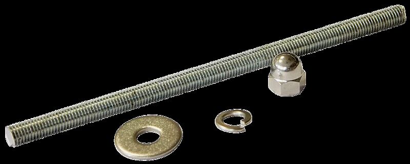 Gewindestangen (4 Stück) M 10 x 200 Stahl, galvanisch verzinkt