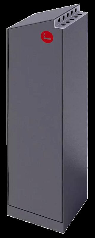 Standascher CRYSTAL, in DB 703 eisenglimmer, Siebdruck in RAL 3020 verkehrsrot