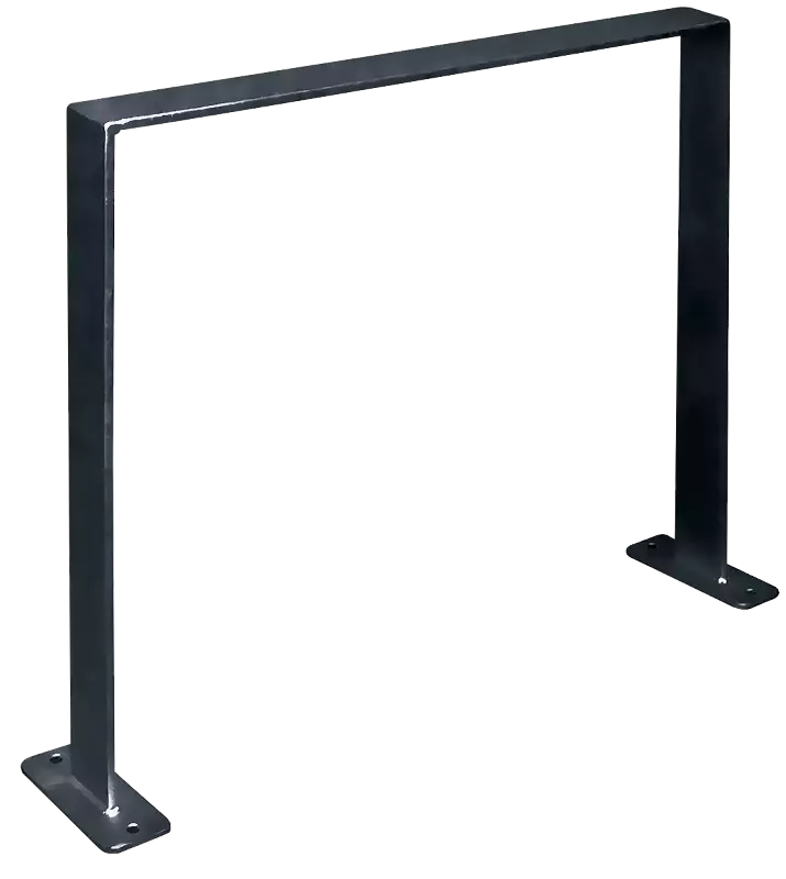 Anlehnbügel UTAH ohne Quersteg, zum Aufdübeln, in RAL 7016 anthrazitgrau