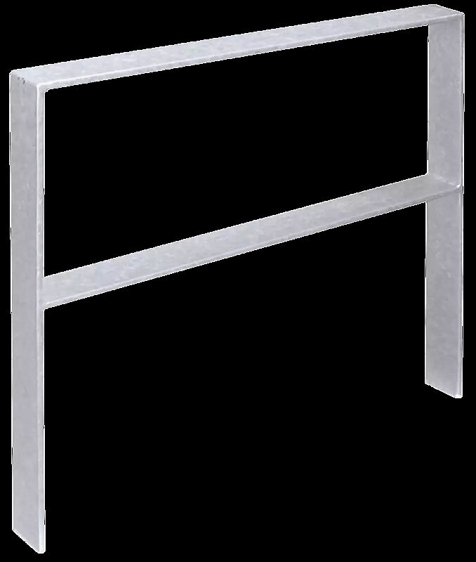 Anlehnbügel UTAH mit Quersteg, zum Einbetonieren, feuerverzinkt