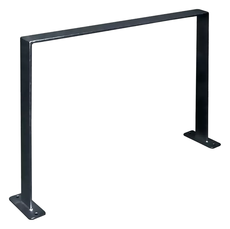 Anlehnbügel UTAH, ohne Quersteg, zum Aufdübeln, in RAL 7016 anthrazitgrau