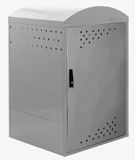 Rollatorgarage LEXINGTON NEW, Grundeinheit mit Bogendach, Türanschlag DIN rechts, Stahlkonstruktion RAL 7040 fenstergrau