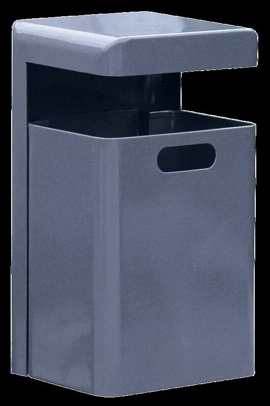 Abfallbehälter HALIFAX aus Stahl, pulverbeschichtet