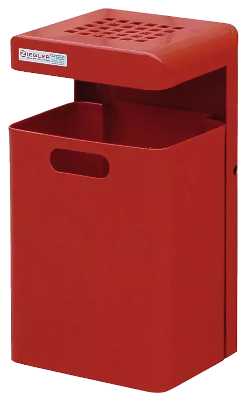 Abfallbehälter HALIFAX aus Stahl, pulverbeschichtet