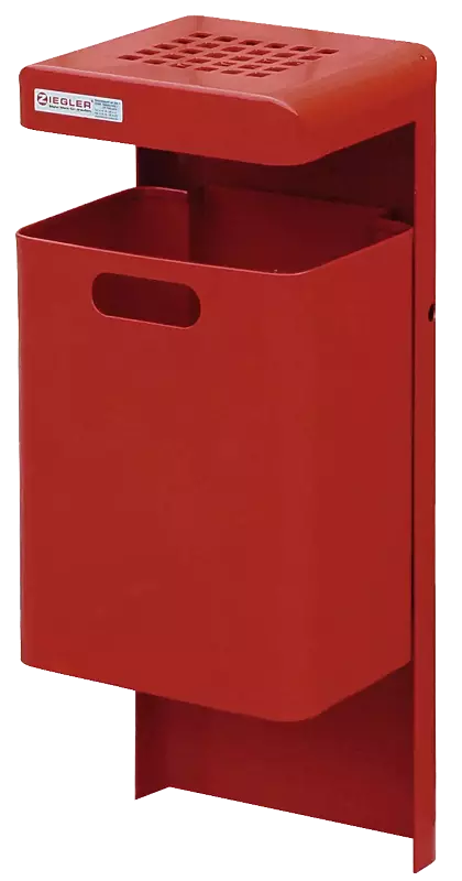 Abfallbehälter HALIFAX aus Stahl, pulverbeschichtet