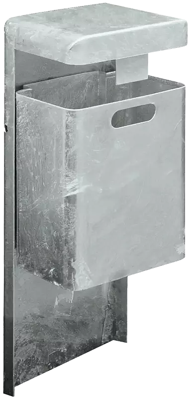 Abfallbehälter HALIFAX, 29 Liter, mit Hausmüllstop, ohne Ascher, zum Einbetonieren, feuerverzinkt