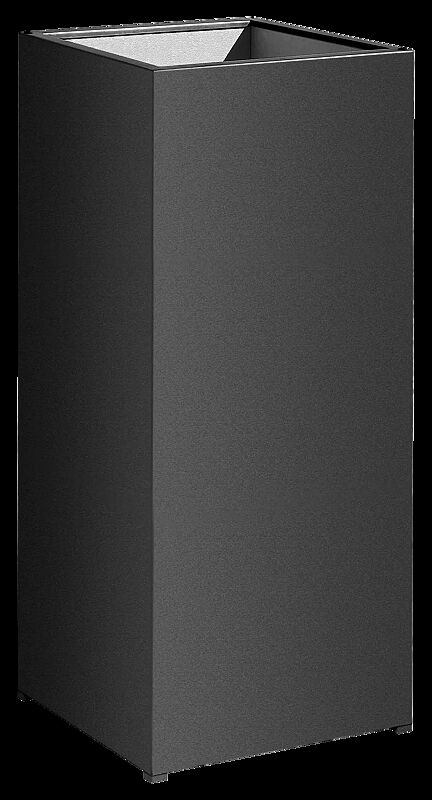 Pflanzbehälter MALOUT NEW, quadratisch, 54 Liter, Höhe 1000 mm, Stahlteile in RAL 7016 anthrazitgrau