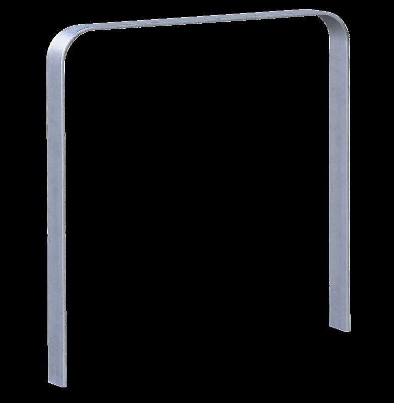 Anlehnbügel TAMPA ohne Innenbügel, zum Einbetonieren, Breite 850 mm, feuerverzinkt