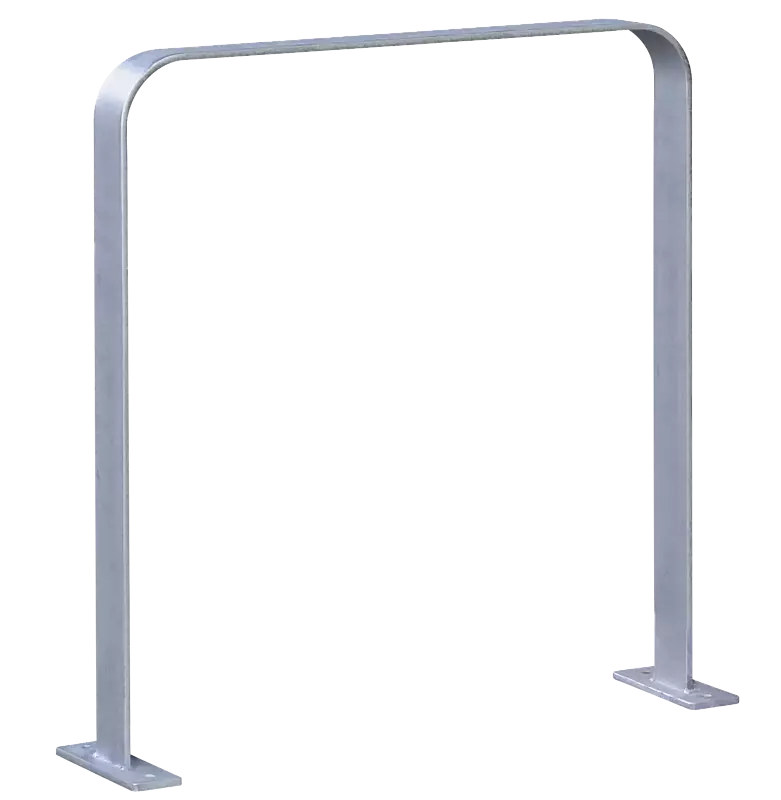 Anlehnbügel TAMPA ohne Innenbügel, zum Aufdübeln, Breite 850 mm, feuerverzinkt