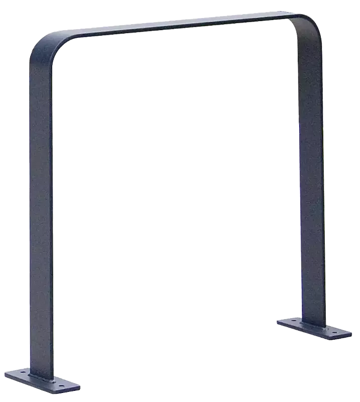 Anlehnbügel TAMPA ohne Innenbügel, zum Aufdübeln, Breite 850 mm, in RAL 7016 anthrazitgrau