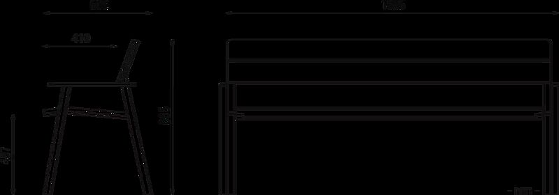 Sitzbank EGER MODERN mit Rücken- und Armlehnen