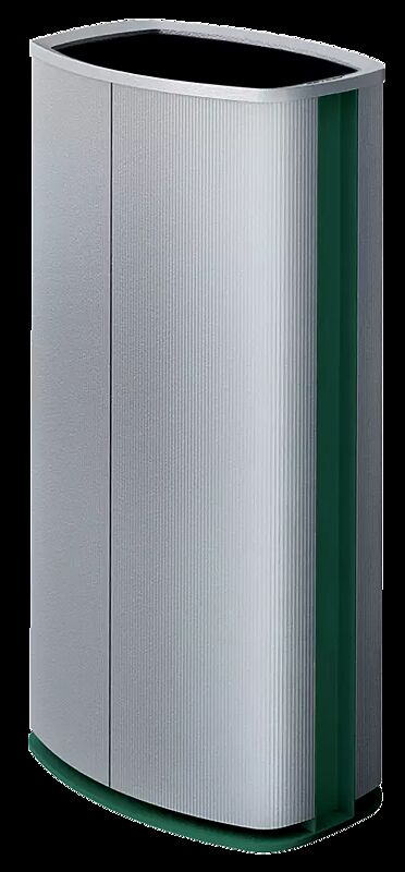 Abfallbehälter MINIUM zum Aufdübeln, Stahlteile in RAL 6010 grasgrün