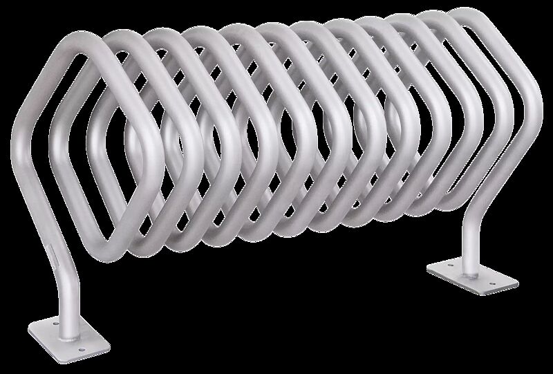 Fahrradständer QUADRA zum Aufdübeln, aus Edelstahl