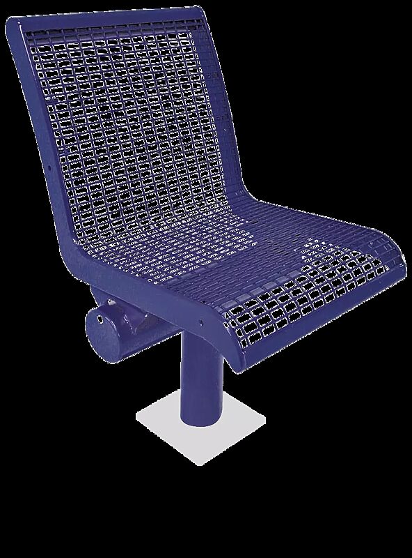 1-Sitzer LINUS mit Rückenlehne, in RAL 5002 ultramarinblau