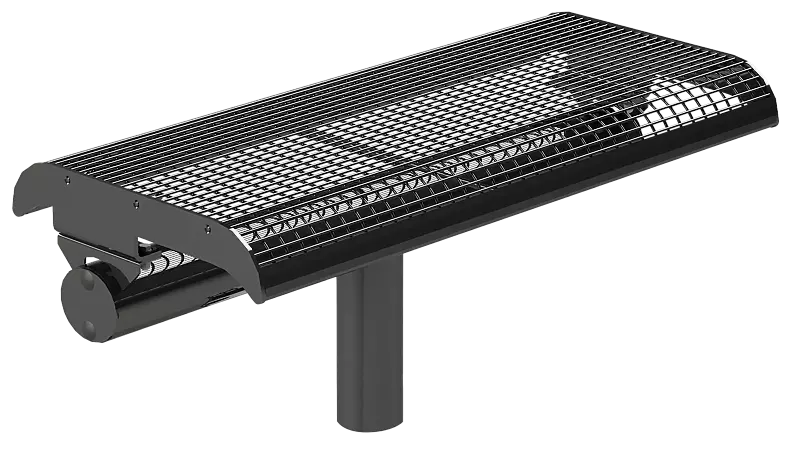 Sitzbank LINUS, 2-Sitzer ohne Rückenlehne, in DB 703 eisenglimmer