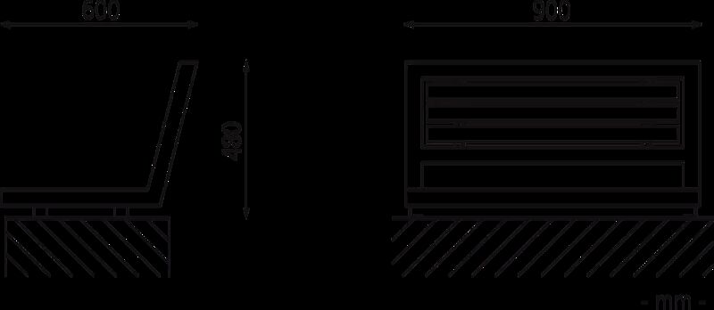 Mauerauflage LIGURIA mit Rückenlehne