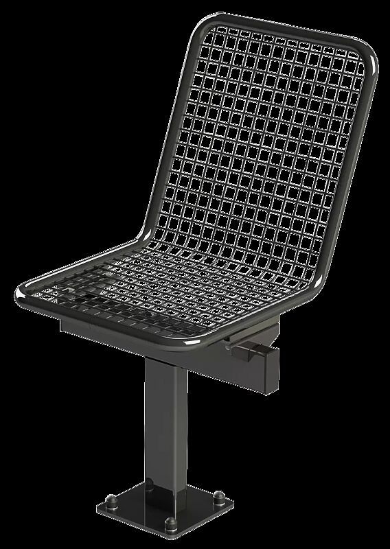 Drahtgittersitz TARVIS, 1-Sitzer zum Aufdübeln bei +/-0 mm, in RAL 7012 basaltgrau