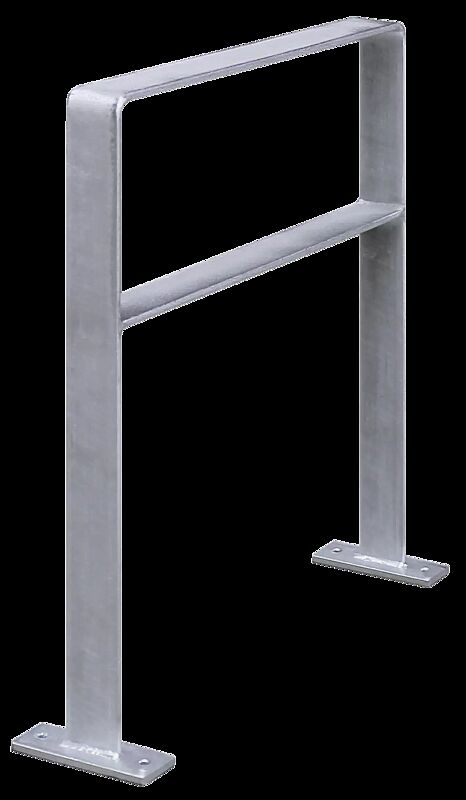 Anlehnbügel RASBO mit Quersteg, zum Aufdübeln, feuerverzinkt