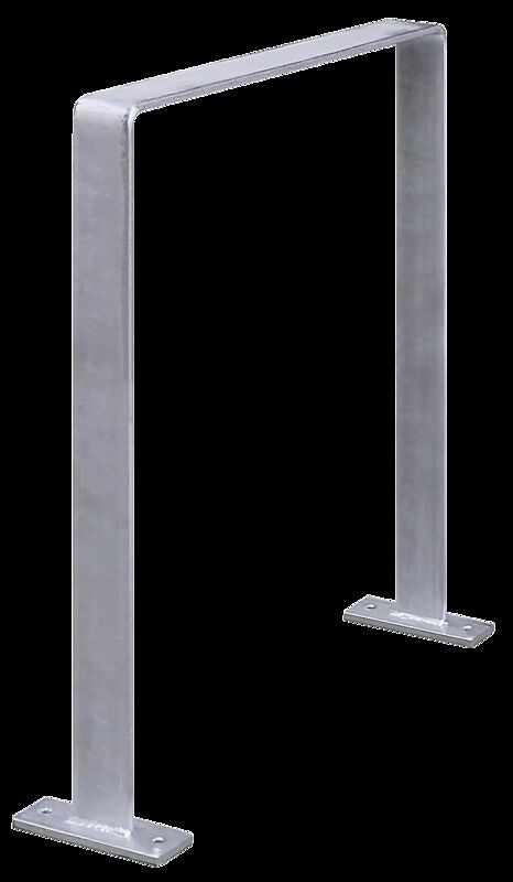Anlehnbügel RASBO ohne Quersteg, zum Aufdübeln, feuerverzinkt
