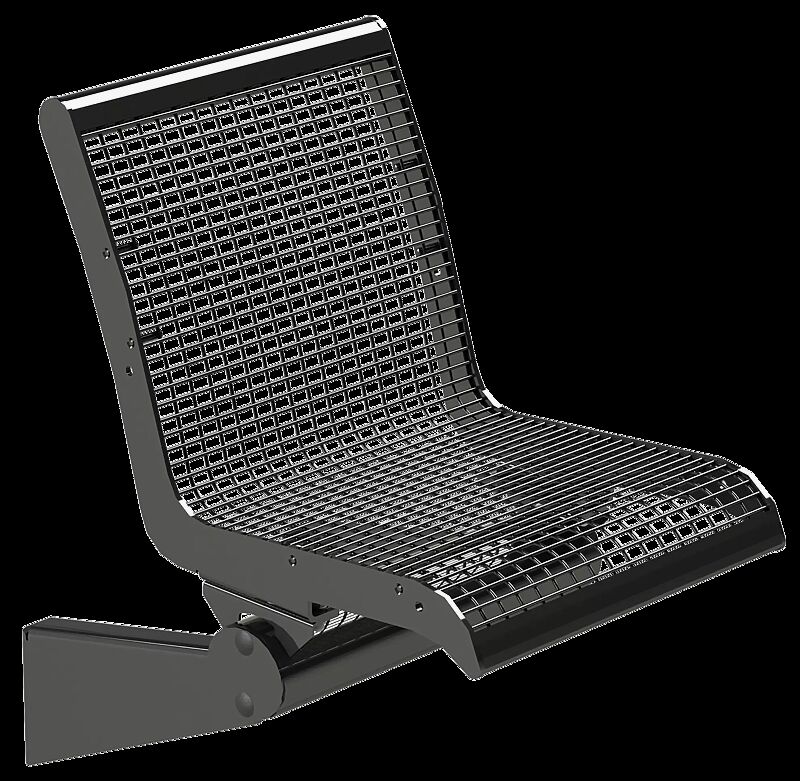 1-Sitzer LINUS mit Rückenlehne, zur Wandbefestigung, in DB 703 eisenglimmer