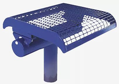 Sitzbank LINUS, 1-Sitzer ohne Rücken- und Armlehnen, in RAL 5017 verkehrsblau