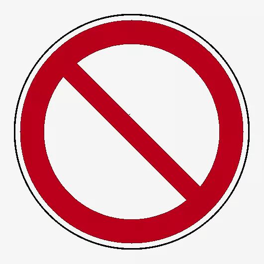 Hinweisschild ALLGEMEINES VERBOTSZEICHEN Folie bedruckt Ø 100 mm