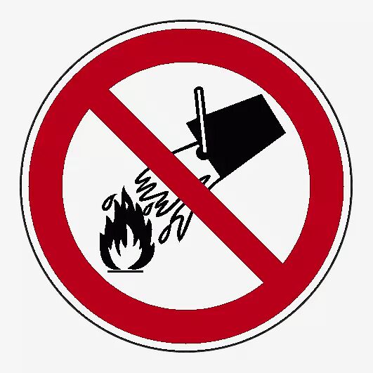 Schild - Mit Wasser löschen verboten Unser Beitrag für Ihre Sicherheit!