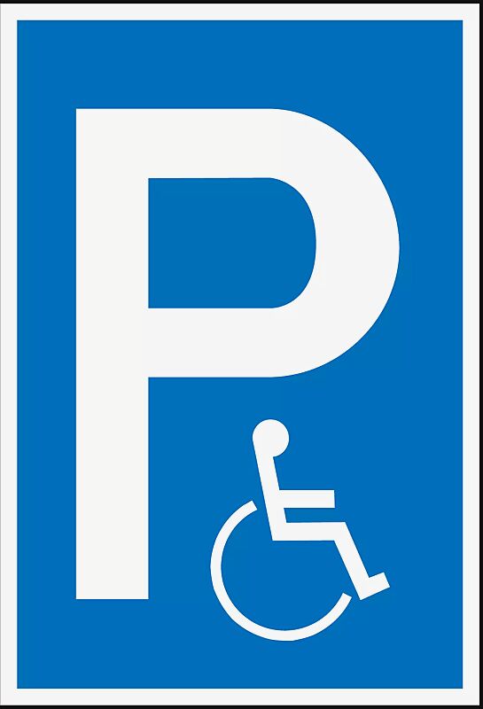 Schild: Parkplatz - Behinderte Kunststoff (Polystyrol)