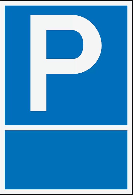 Schild: Parkplatz - mit Freifeld zur Selbsbeschriftung - Kunststoff (Polyst.)