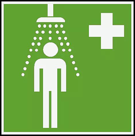 Schild- Notdusche