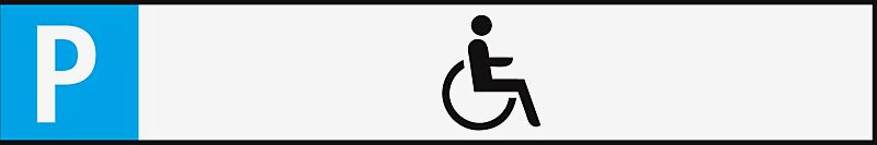 Schild: Parkplatz-Symbol Rollstuhlfahrer