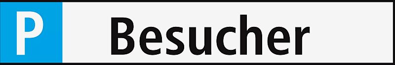 Schild: Parkplatz - "Besucher" Aus Aluminium 0,6 mm.
